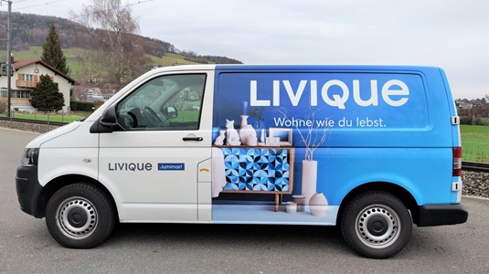 Flottenbeschriftung Livique Kleinbus