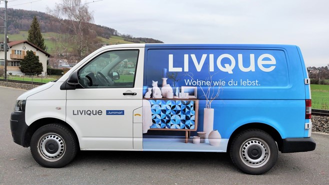 Flottenbeschriftung Livique Kleinbus